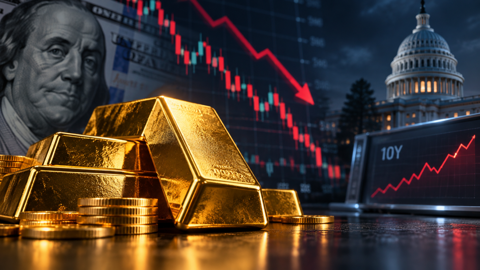 Gold Prices Slip as Stronger Dollar and Rising Yields Pressure Bullion Gold prices under pressure from rising US Treasury yields and stronger dollar
