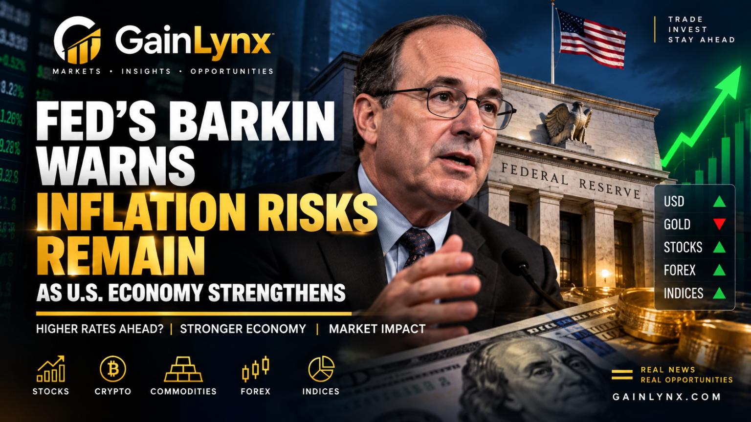 Fed’s Barkin Warns Inflation Risks Remain as U.S. Economy Strengthens Fed's Barkin warns inflation risks remain as U.S. economy strengthens