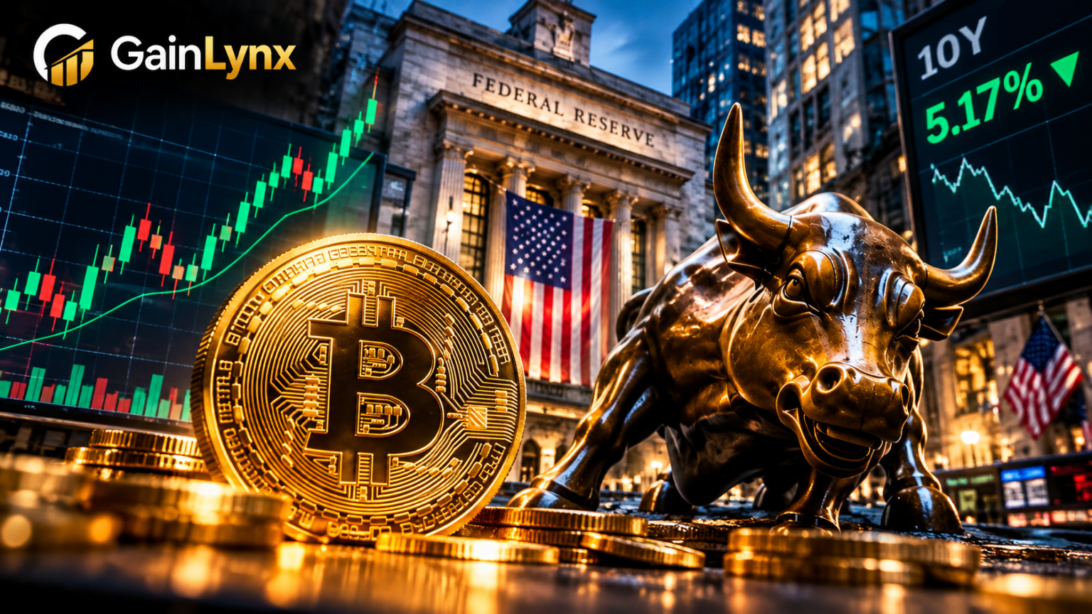 Bitcoin near $84,000 as U.S. Treasury yields ease