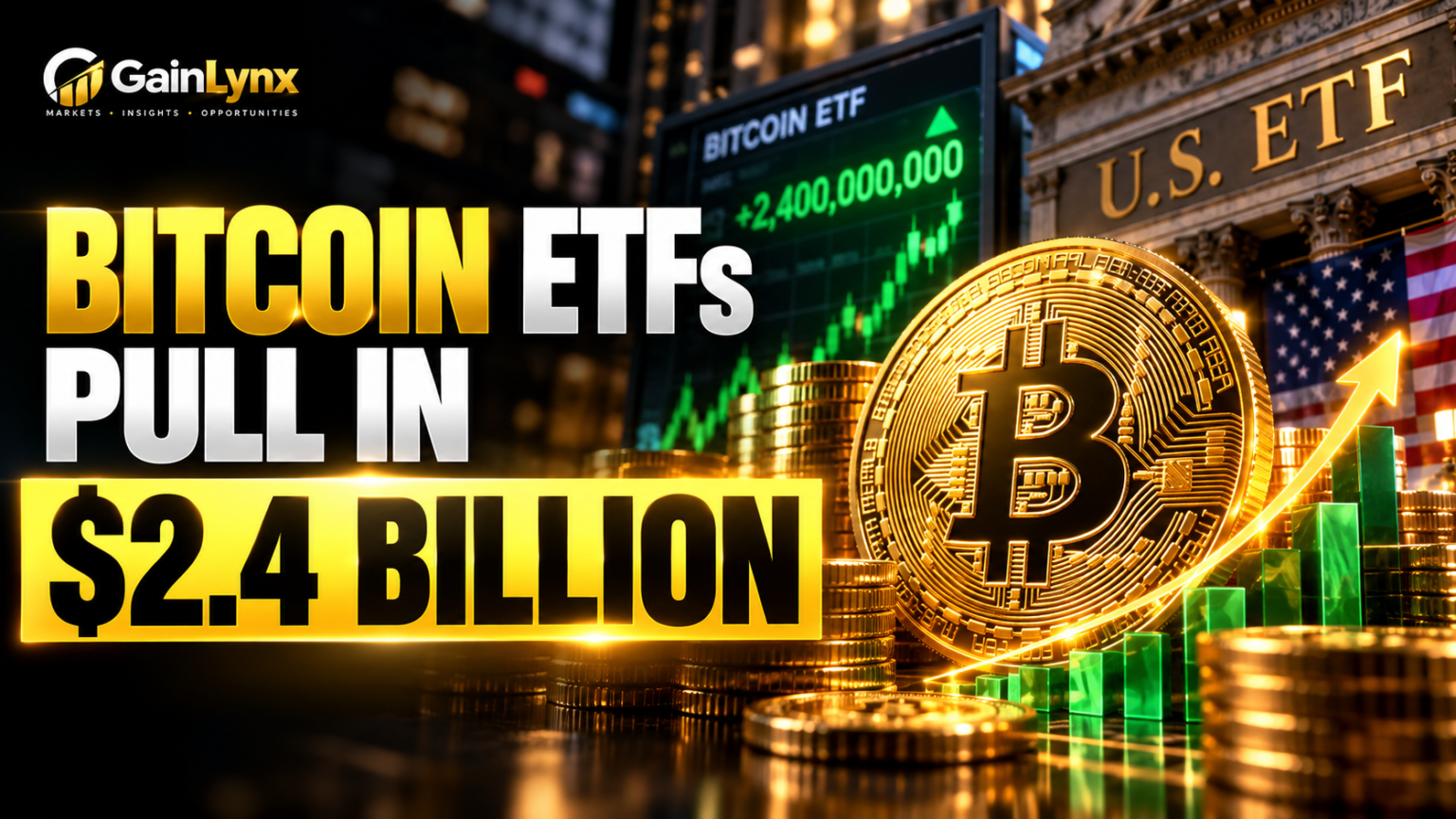 Bitcoin ETFs pull in $2.4 billion as institutional demand rises