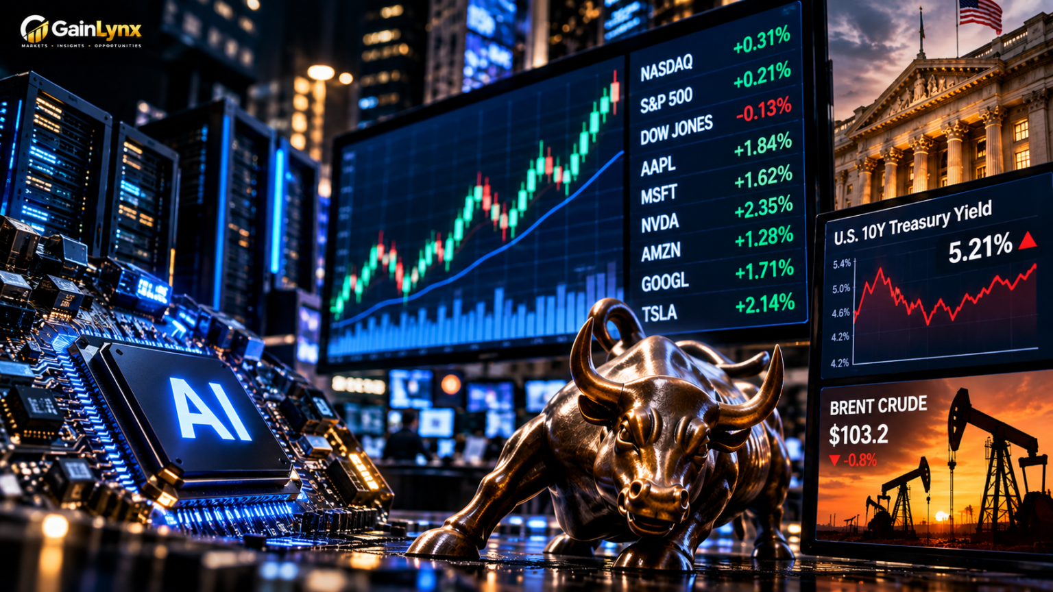 Tech stocks rise as AI optimism boosts markets despite high Treasury yields